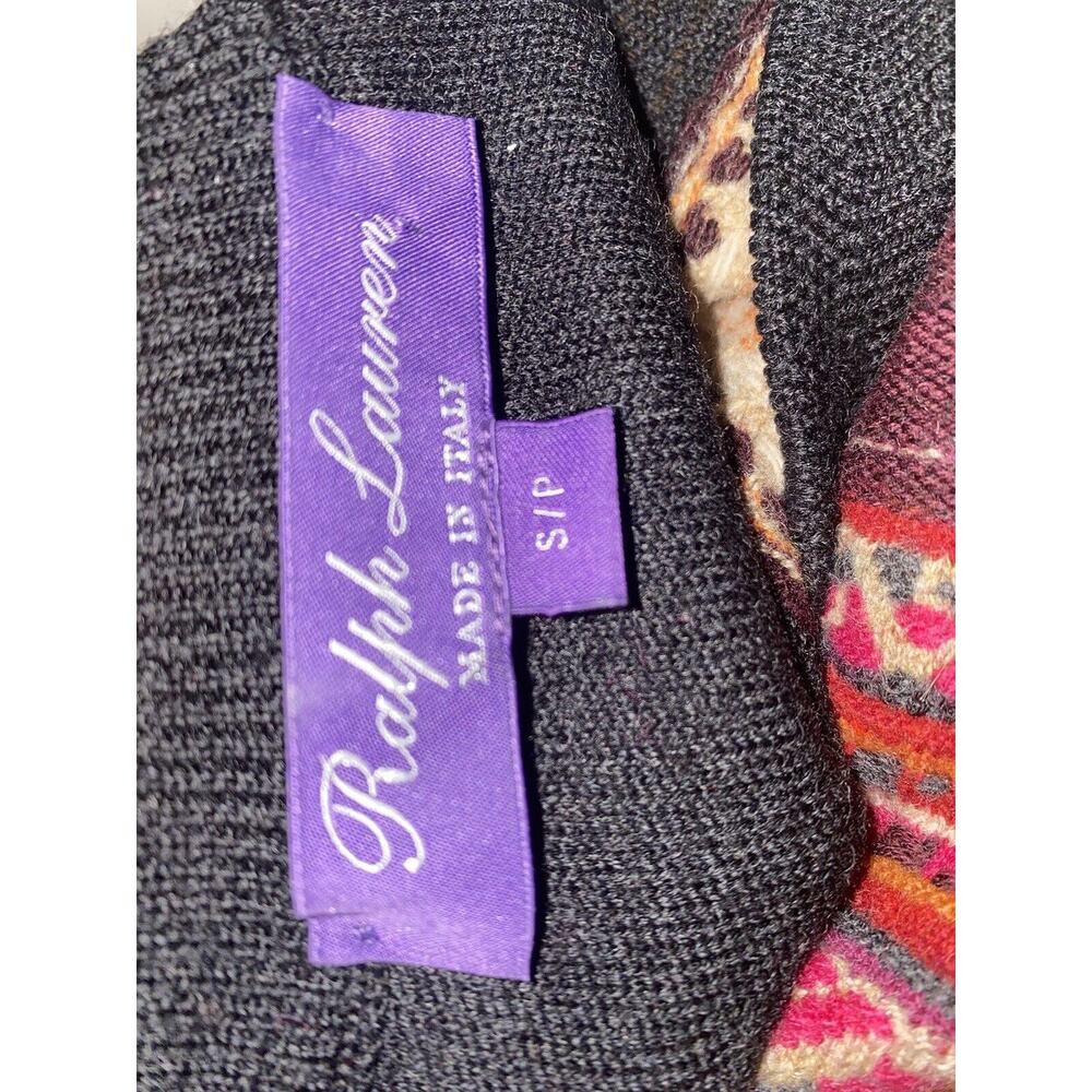 Ralph Lauren Purple Label Southwestern Wool Cashmere Sweater Size Small Sample - Picture 4 of 9